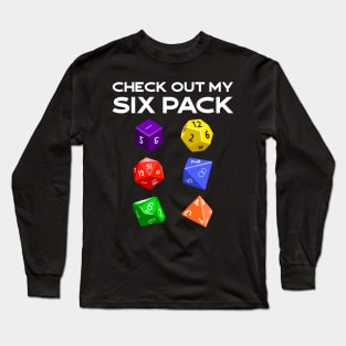 Check Out My Six Pack, Funny Dice D20 Tablet Top Long Sleeve T-Shirt